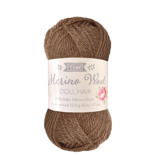 Tilda Puppenhaar Wolle - Doll Hair - Brown